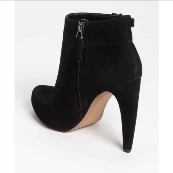 Sam Edelman Black Suede Booties - Picture 2 of 7